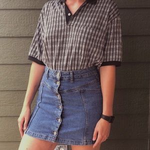 Fitted Grey and Black Polo